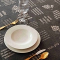 Tischdecke Weinlese - Farbe Schwarz