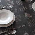 Tischdecke Weinlese - Farbe Schwarz