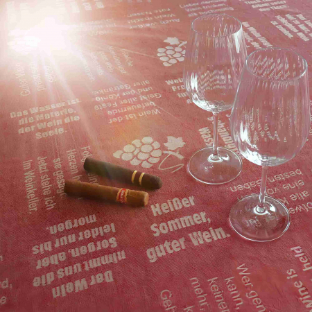 Tischdecke Weinlese - Farbe Bordeaux