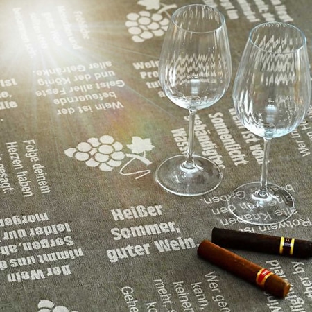 Tischdecke Weinlese - Farbe Salbei