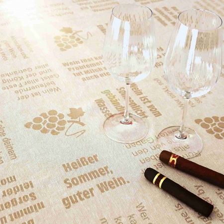 Tischdecke Weinlese - Farbe Weiss
