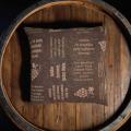 Kissenbezug aus Halbleinen (50% Leinen + 50% Bio-Baumwolle) | Genre: Wein - Zitate | Farbe: Schwarz | Alle Größen | Made in Austria!