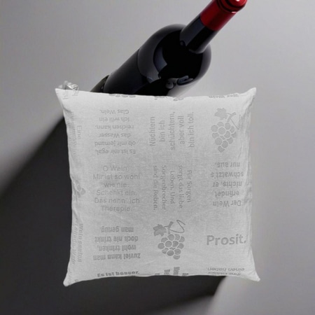 Kissenbezug aus Halbleinen (50% Leinen + 50% Bio-Baumwolle) | Genre: Wein - Zitate | Farbe: Weiss | Alle Größen | Made in Austria!